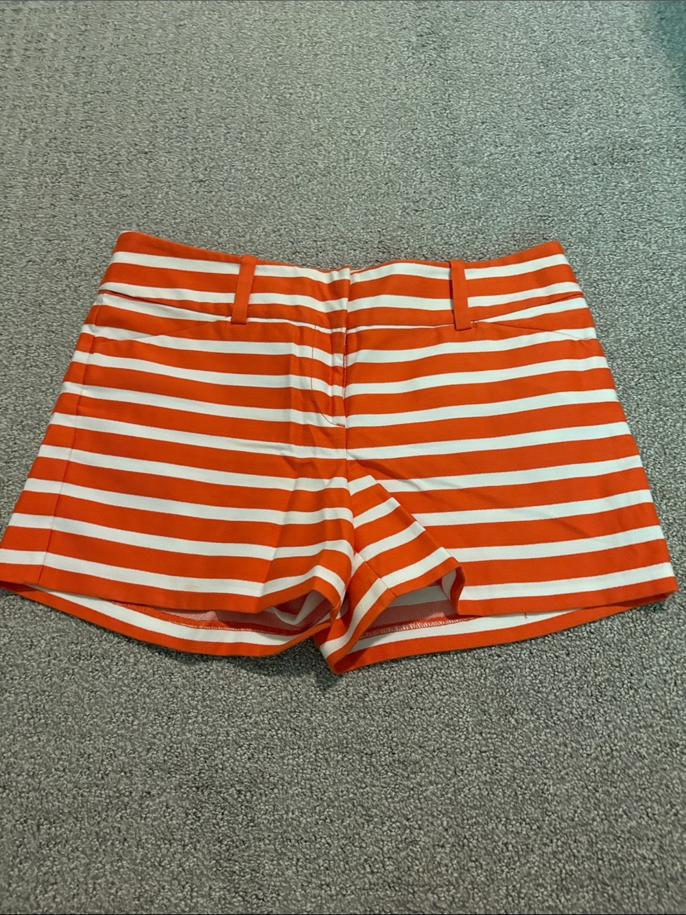Ann Taylor Striped Orange and White Women’s Shorts